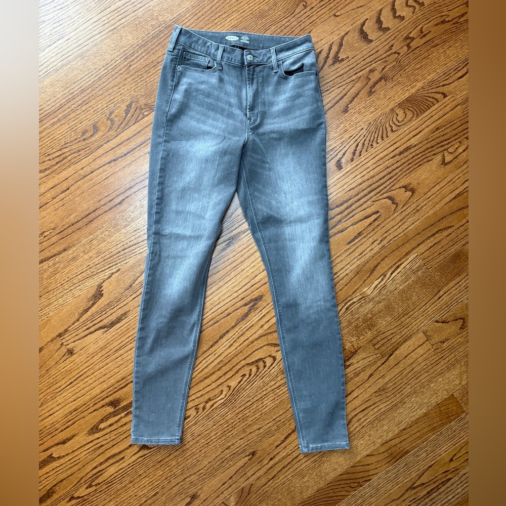 Old Navy Women's Grey Rockstar High-Rise Skinny Jeans W/Built-In Warm